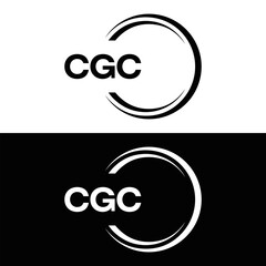 CGC logo. C G C design. White CGC letter. CGC, C G C letter logo design. C G C letter logo design in FIVE, FOUR, THREE, style. letter logo set in one artboard. C G C letter logo vector design.