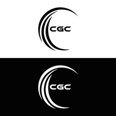 CGC logo. C G C design. White CGC letter. CGC, C G C letter logo design. C G C letter logo design in FIVE, FOUR, THREE, style. letter logo set in one artboard. C G C letter logo vector design.
