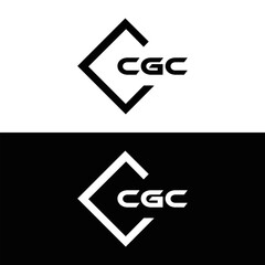 CGC logo. C G C design. White CGC letter. CGC, C G C letter logo design. C G C letter logo design in FIVE, FOUR, THREE, style. letter logo set in one artboard. C G C letter logo vector design.