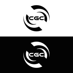 CGC logo. C G C design. White CGC letter. CGC, C G C letter logo design. C G C letter logo design in FIVE, FOUR, THREE, style. letter logo set in one artboard. C G C letter logo vector design.