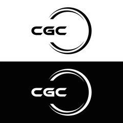CGC logo. C G C design. White CGC letter. CGC, C G C letter logo design. C G C letter logo design in FIVE, FOUR, THREE, style. letter logo set in one artboard. C G C letter logo vector design.