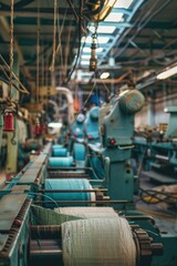 Industrial machine working in a factory, suitable for manufacturing concepts