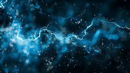 Close-Up of Electric Particles and Blue Sparks