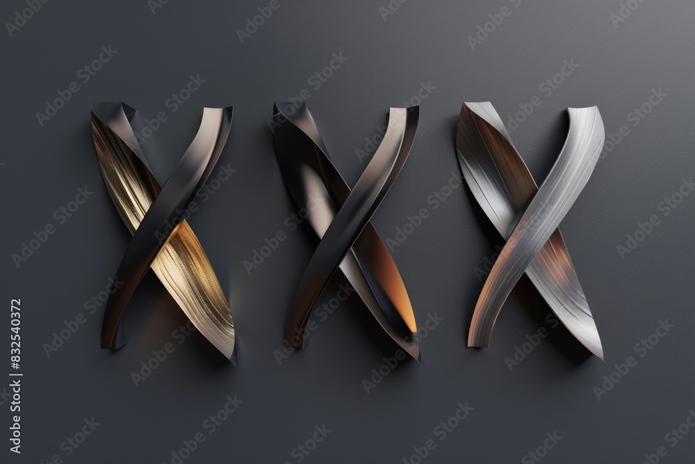 Poster Image of three different types of scissors, including one with curved blades and two with straight blades