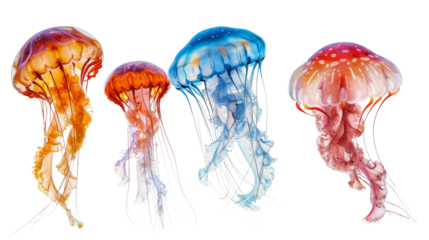  Colourful jellyfish