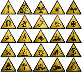 danger sign, uni en iso 7010 w, international caution sign, yellow 7010w triangle