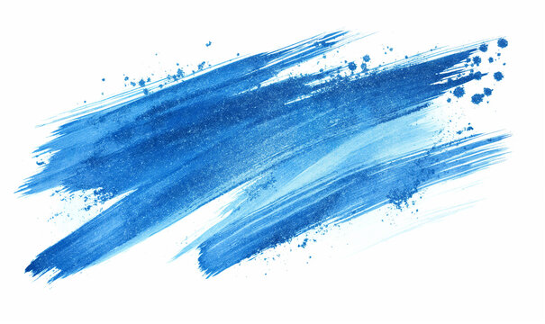 A single clipart depicting soft, blue brush strokes on a white background in the style of a red glitter texture