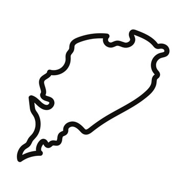 Odisha map illustration