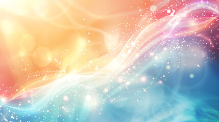  abstract empty light rainbow colored background with bubbles and light waves , background with flying bubbles on a colorful background