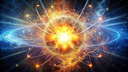 Obraz premium Universe Unveiled: The Mesmerizing Fracture of an Atom