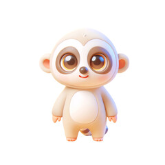 Fototapeta premium A cute 3D image of Slow Loris