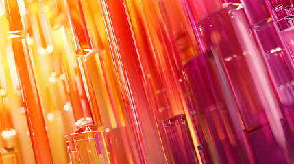 an abstract background with a reeded glass effect in a 3D render vibrant and dynamic, incorporating bold and bright colors