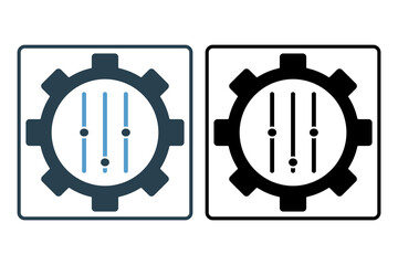 Preferences icon. icon related to setup and setting. suitable for web site, app, user interfaces, printable etc. solid icon style. simple vector design editable