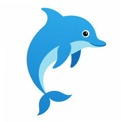 dolphin isolated on white background logo icon vector illustraion