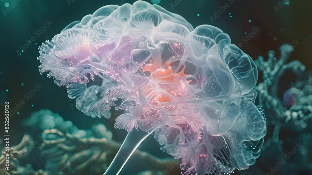 Poster an image of a brain scan reveals the human mind's immense potential, hinting at the limitless possib