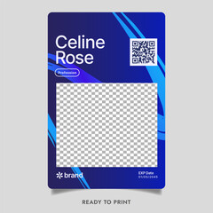 Minimalist trendy event id card template