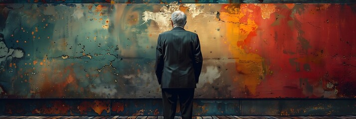 old American businessman advising young leaders on world business ethics