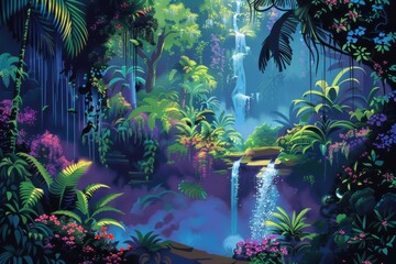 a natural and serene jungle setting