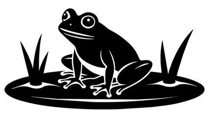 a frog sitting and svg file