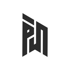 PJN letter logo, PJN Alphabet logo, initials logo