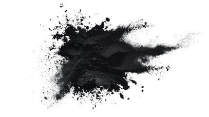 Charcoal, bituminous coal splash