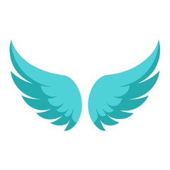 Fototapeta premium Blue Winged Logo Symbolizes Freedom, Creativity, Innovation, Modern Branding with HighTech Design