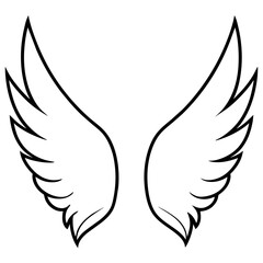 Elegant illustration of black wings for design or inspiration, perfect for artistic projects