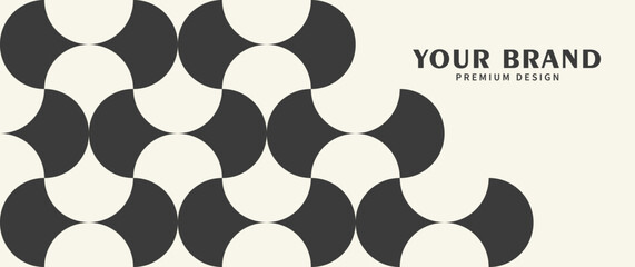 Modern background with black geometric pattern on white for cards,  invitation, poster, flyer, luxe invite, prestigious voucher, cover design. Minimalistic template.