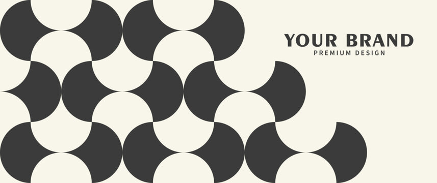 Modern background with black geometric pattern on white for cards,  invitation, poster, flyer, luxe invite, prestigious voucher, cover design. Minimalistic template.