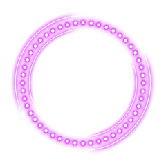 purple circle frame dot neon light