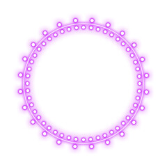 purple line circle frame dot neon light