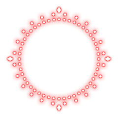 red circle frame dot neon light
