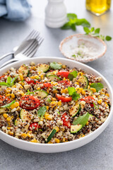 Fresh veggie quinoa salad bowl