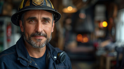 A man with the profession of firefighter