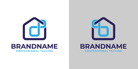Obraz premium Letters D or B Infinity Home Logo, Suitable for business related to Home with D or B initial