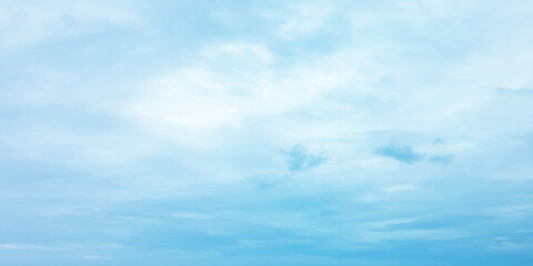 Fototapeta premium sunny sky blue light watercolor background. Aquarelle painting brush effect card paper textured canvas cloudy smoke space for text, entertaining card, template. aquamarine color graphics illustration