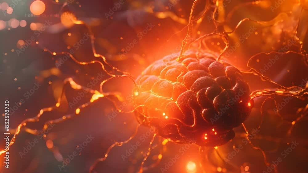 Poster an image of a brain scan reveals the human mind's immense potential, hinting at the limitless possib