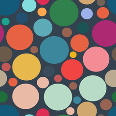 Simple geometric shapes, colorful circles