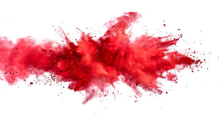 Paint explosion , red powder splash , smoke