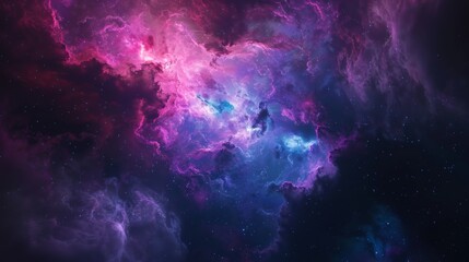 Colorful nebula in deep space with stars