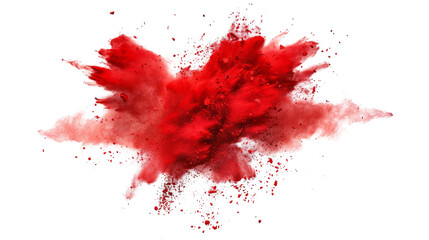 Paint explosion , red powder splash , smoke