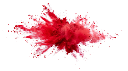 Paint explosion , red powder splash , smoke