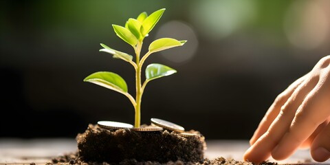 Toy coin stacks symbolize the stages of financial growth and personal wealth building. Concept Financial Growth, Wealth Building, Toy Coins, Stages, Symbolism