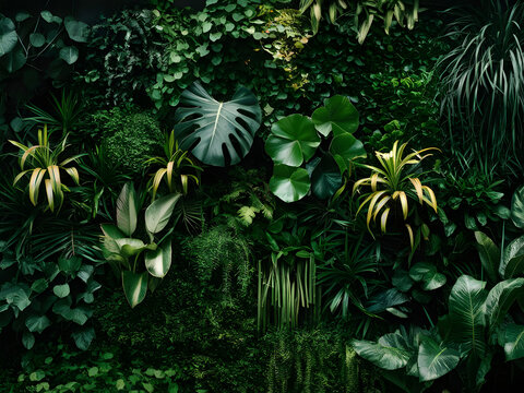 Fondo de plantas tropicales