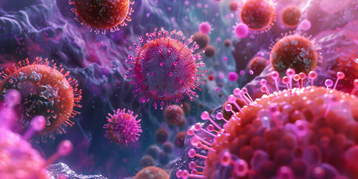 Antibiotic Mode of Action: Detailed view of antibiotics interacting with bacterial cells, illustrating mechanisms of microbial inhibition
