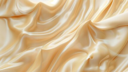 Fototapeta premium Closeup of creamy beige and white abstract liquid background.