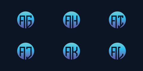 Vector monogram logo design inspiration icons for business of luxury elegant simple