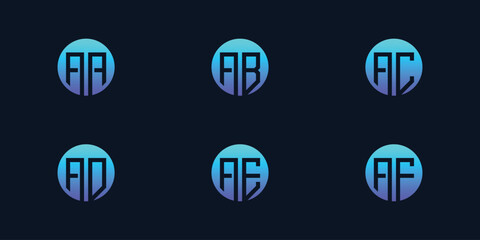 Vector monogram logo design inspiration icons for business of luxury elegant simple