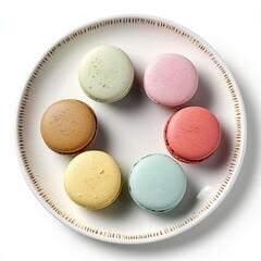 macaroons on a white plate