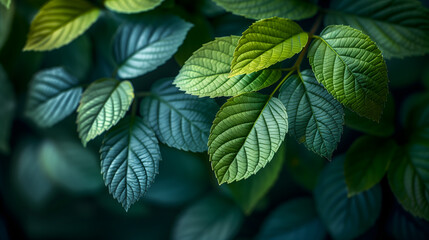 Fototapeta na wymiar Fondo de una planta con hojas verdes